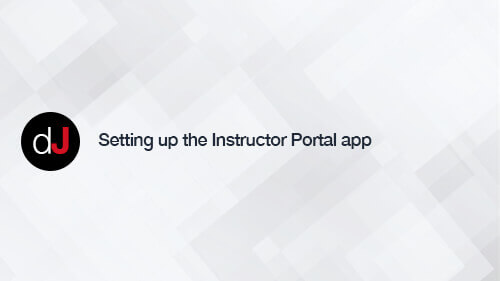 Setting up the Instructor Portal app