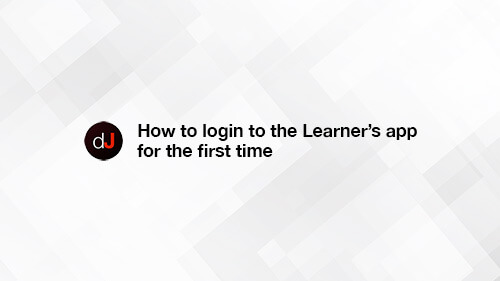How to login to the learner app